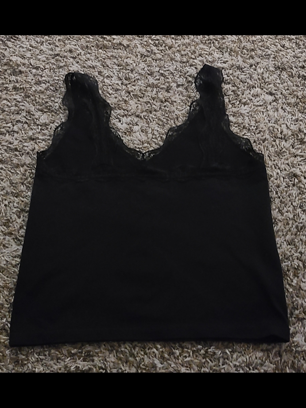 wild fable NWOT Black Lace-Trim V-Neck Cami - XXL - Picture 4 of 5